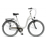 Mestský retro bicykel 28" Kands Venice biely 3-rýchlostný hliníkový 17" 2021